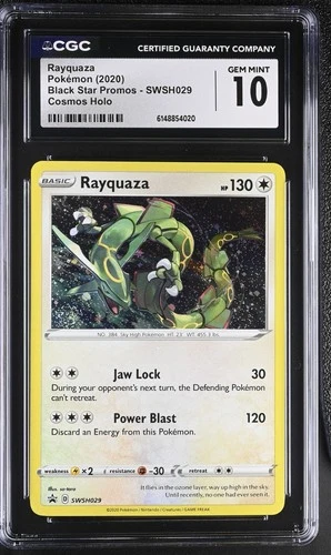 Pokemon Rayquaza SWSH029 Holo Black Star Promo - CGC 10