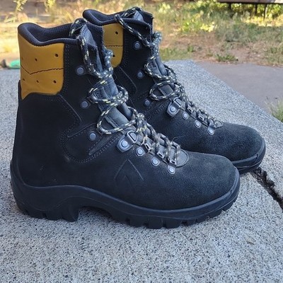 Haix Missoula Wildland Fire Boots Black/Yellow Flame Resistant Leather 7.5 C
