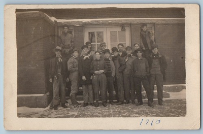 #ad c1910#x27;s Boys Students Dodge Center Wisconsin WI RPPC Photo Antique Postcard $25.97