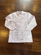 Fame Chef Jacket Pink, 12 Buttons, Unisex Buttons Switch Sides, Size Large