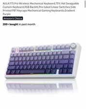 AULA F75 Pro Wireless Mechanical Keyboard,75 Hot Swappable Custom Keyboard,RGB