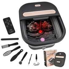 Collapsible Foot Spa Bath with Massager and Heat and Bubble Jets, Temperature...