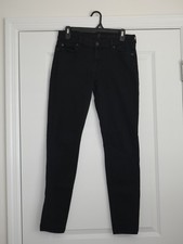 7 For All Mankind Women's The Skinny Black Denim Jeans - Size 29 29x30.5 