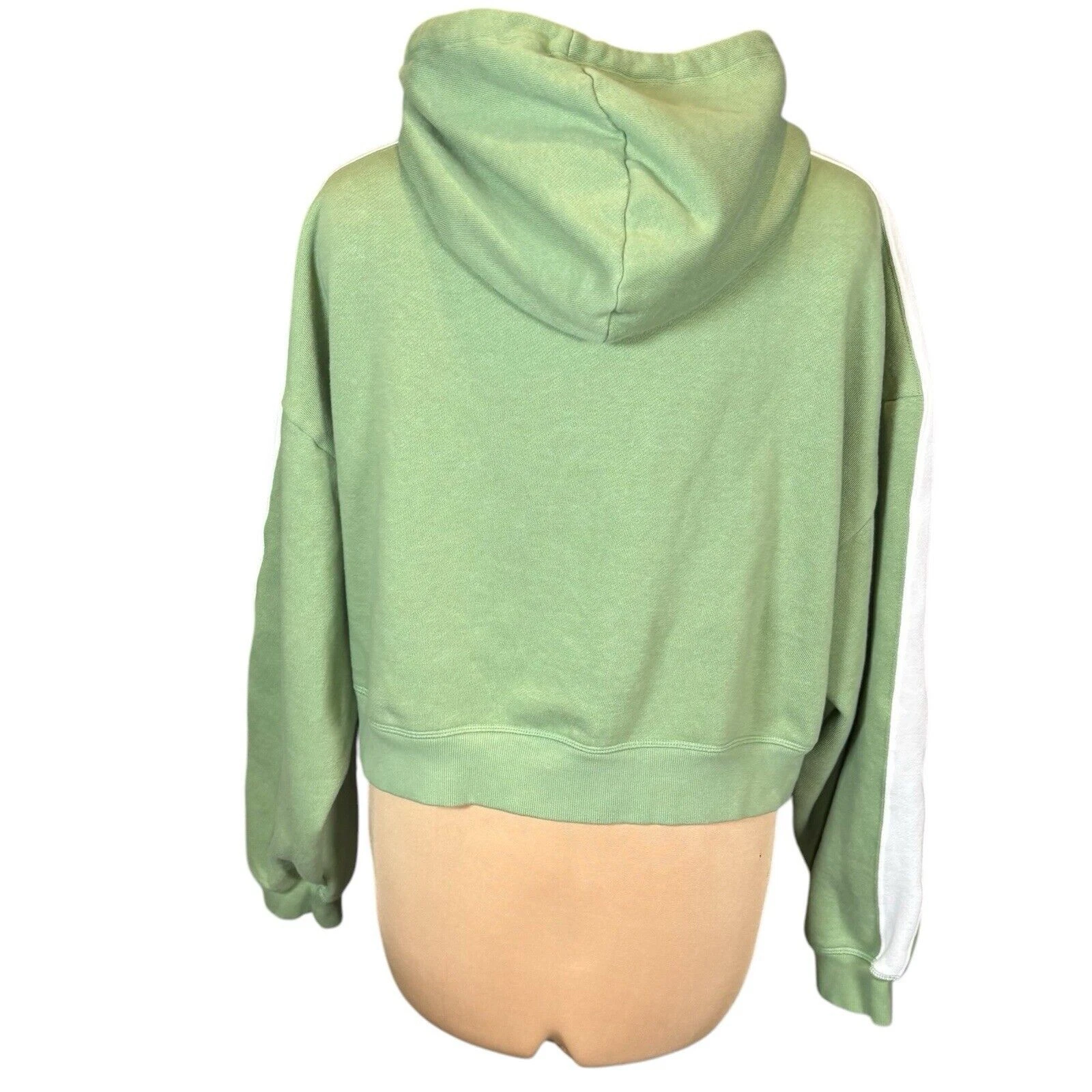 UNDERCOVER Felpa con cappuccio Pink By Victoria's Secret Ivy Fleece Cropped taglia XL verde erba selvatica