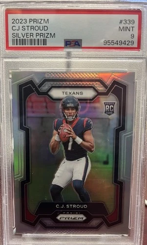 2023 Prizm CJ Stroud RC Silver Rookie #339 Texans PSA 9