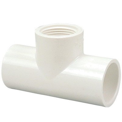 PVC Schedule 40 Tee Fitting with Slip and Female NPT Threaded Connection