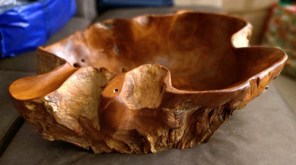 Teak Root XXL Wooden Bowl 60 cm Length 46 cm Depth 20 cm Height Bulk Loose 11 - Image 2 of 4