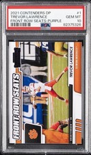 2021 CONTENDERS DRAFT PICKS FRONT-ROW SEATS PURPLE #1 TREVOR LAWRENCE PSA 10