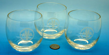 3 VINTAGE AMERICAN AIRLINES 1ST CLASS LOWBALL COCTAIL GLASSES - ORIGINAL