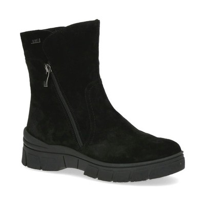 Caprice Women's Black Leather Wedge Ankle Boots Casual 9-9-26437-41-004