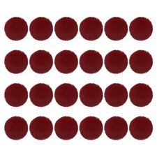 24Pcs Fluffy Soft Faux Fur Pom Poms for Hats with Elastic Loop, Burgundy