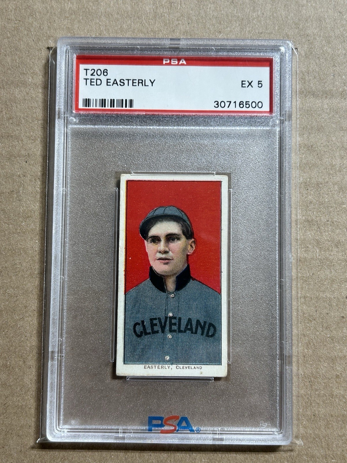 1909-11 T206 TED EASTERLY PIEDMONT 350 PSA 5 EX