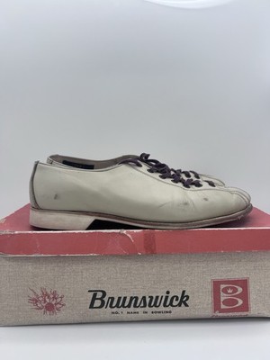 Vintage 60's Retro Brunswick Womens Bowling Lane Shoes Double Toe Front Size 7.5