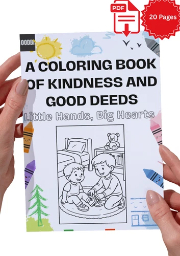 Coloring Book for Kids | Kindness Good Deeds Activity Girls Boys Ages 4-8