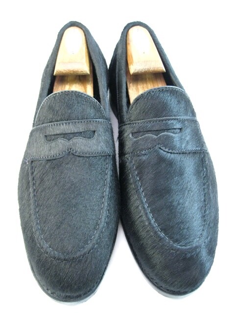 Allen Edmonds Randolph 2.0 Slip-On Penny Loafers in Black Pony Hair Size 9D 461N