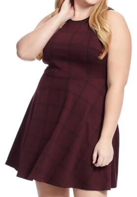 Leota Plaid Fit And Flare Dress - Medium | eBay