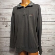 Greg Norman Sweatshirt Mens L Pullover Gray 1/4 Zip Golf Activewear Athleisure
