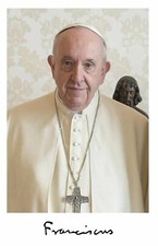PAPST FRANZISKUS,  Autogramm/Autograph in 10x15 cm Photo,