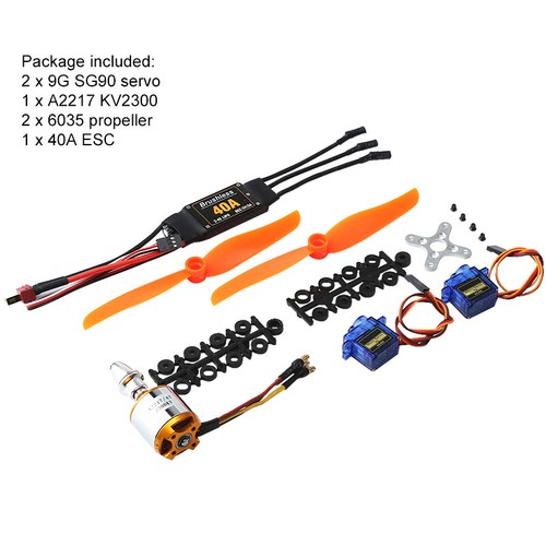 2300KV Brushless Motor 40A ESC 9G Micro Servo Combo for RC Plane RC Helicopter - Picture 3 of 8