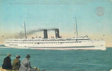 LOS ANGELES STEAMSHIP COMPANY S.S. YALE OLD POSTCARD VIEW