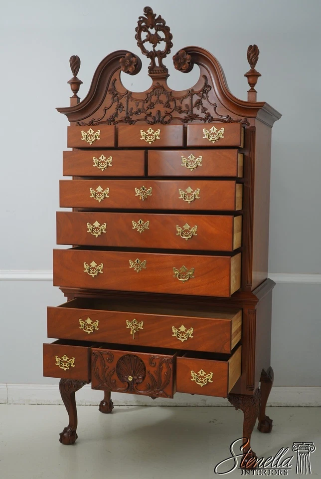 68791: KINDEL Winterthur Van Pelt Mahogany Highboy - Image 3 of 4