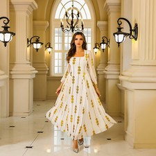 Women Muslim Abaya Maxi Dress Long Sleeve Kaftan Cocktail Party Evening Robes