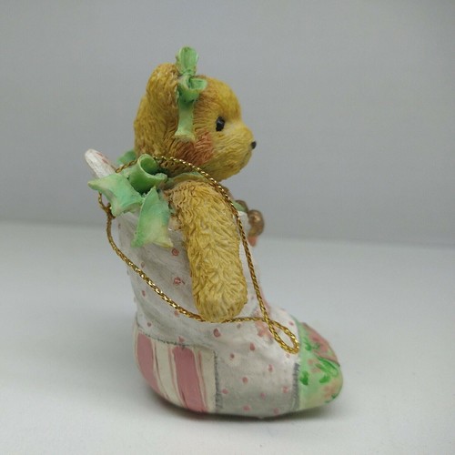 Cherished Teddies 'Bear in Stocking Dated' Hanging Ornament 1992 #950653 - Picture 5 of 8