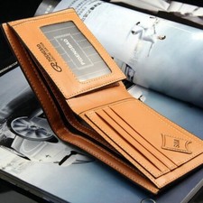 Men's Leather Bifold Wallet ID Card Holder Purse Billfold Handbag Slim Clutch US