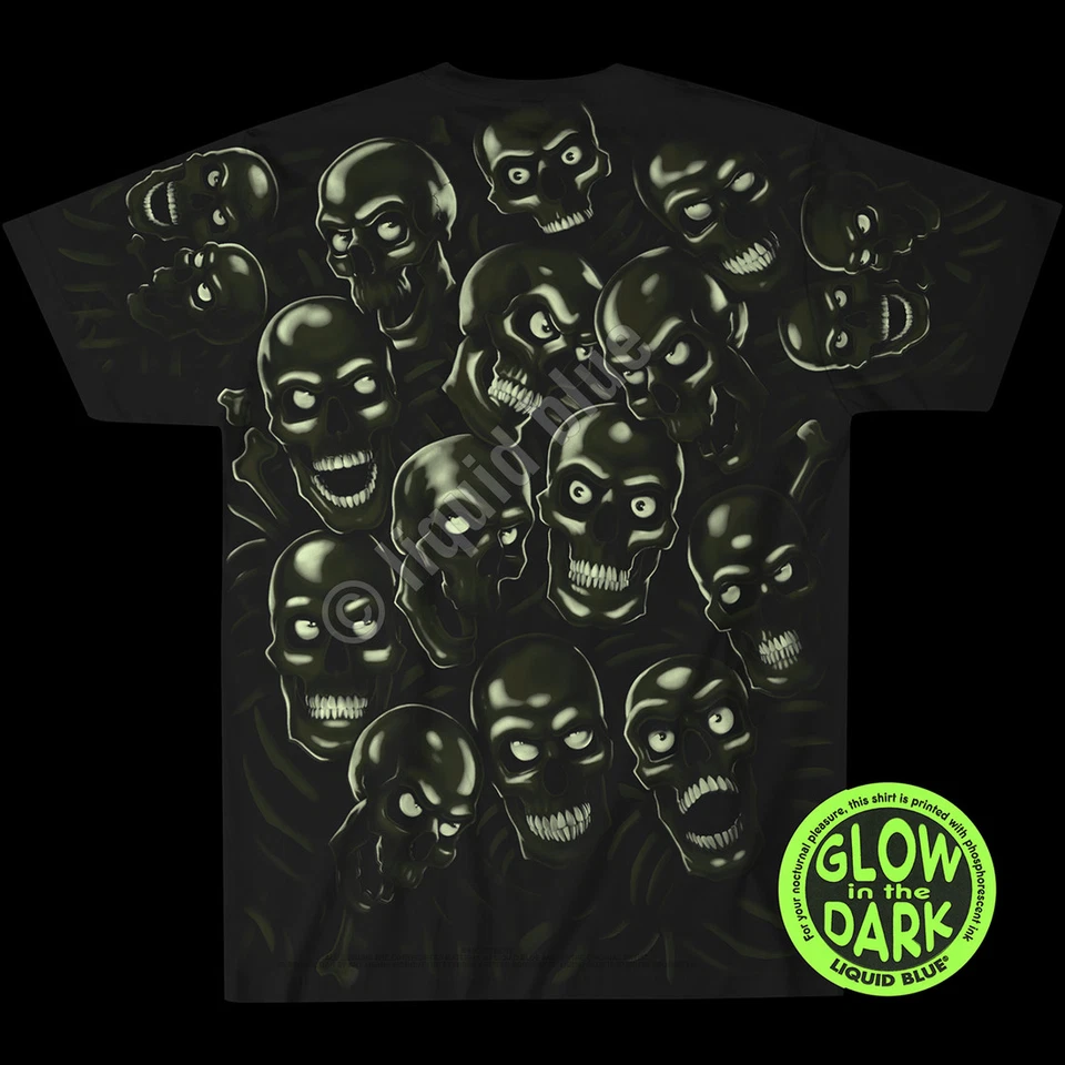 JUICY J STAY FLY-SKULL PILE-GLOWS IN DARK-Long Sleeve 2 Sided SHIRT S,M,L,XL,XXL - Image 4 of 4