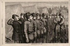 Morning Roll Call at West Point  -  by Julian Scott  -  Vintage Print  -  1871