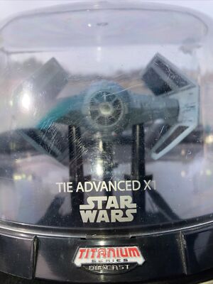 Star Wars Titanium Die cast Darth Vader's Tie Advanced X1