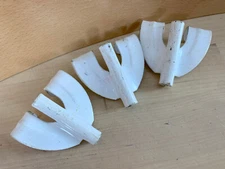 DDRUM Lot of 3x Bass Kick Drum HOOP CLAW Collar Hook Parts Factory White Finish