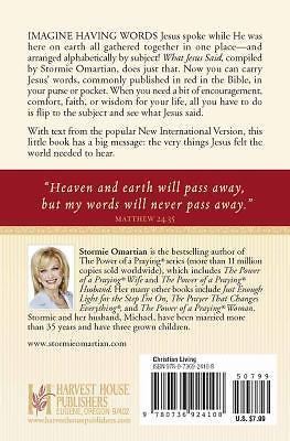 What Jesus Said: A Topical Guide to the Words of Christ Stormie Omartian paperb