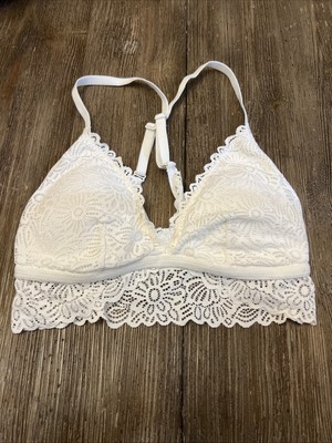 Auden Lightly Lined Lace Bralette White Size XS New Without Tags
