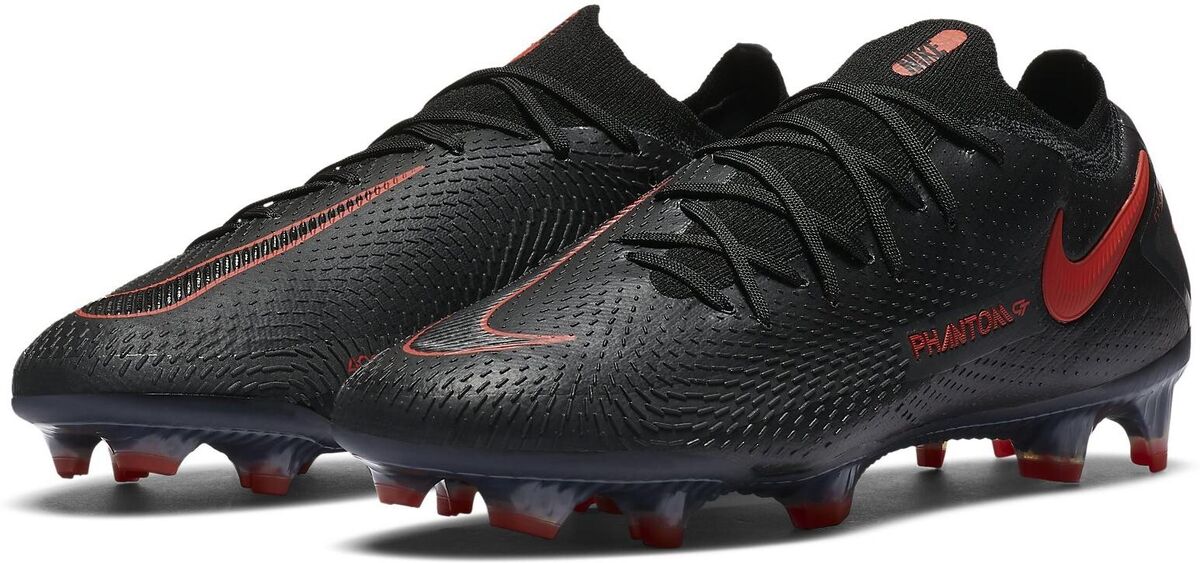 Nike Phantom GT Elite FG Black Chile Red Cleats Men's Size 7 Nike Phantom GT Elite FG Black Chile Red Cleats Men's Size 7