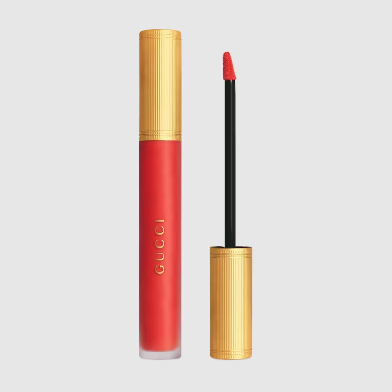 Rouge à lèvre liquide mat Gucci 311 maquillage lèvre orange rouge - 2
