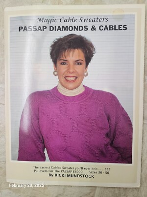 PASSAP DIAMONDS & CABLES Magic Cable Sweaters Ricki Mundstock DM 80, E6000 Disk