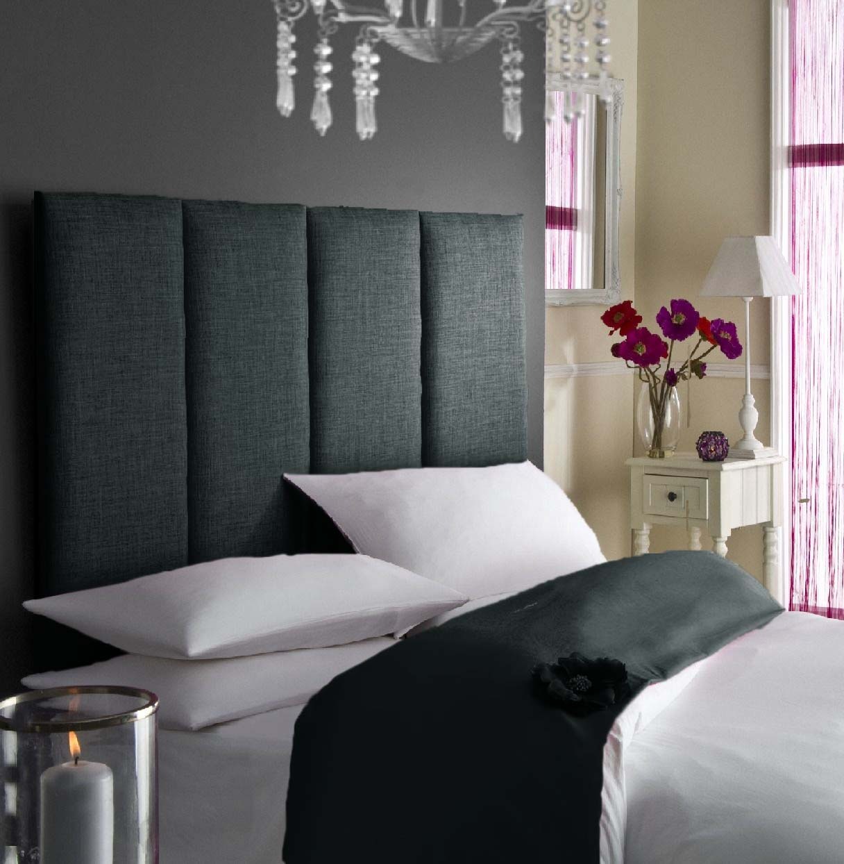 Tass High Headboard All Colours Bed All Sizes Linen Single,Double,King