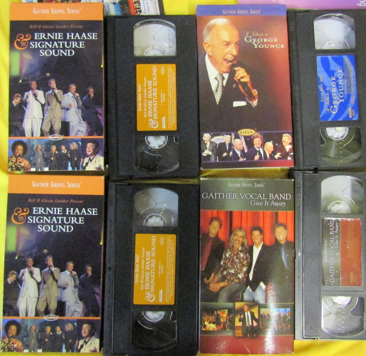 LOT of GAITHER GOSPEL SERIES ITEMS 12 CD's 6 VHS TAPES, 3 DVD's