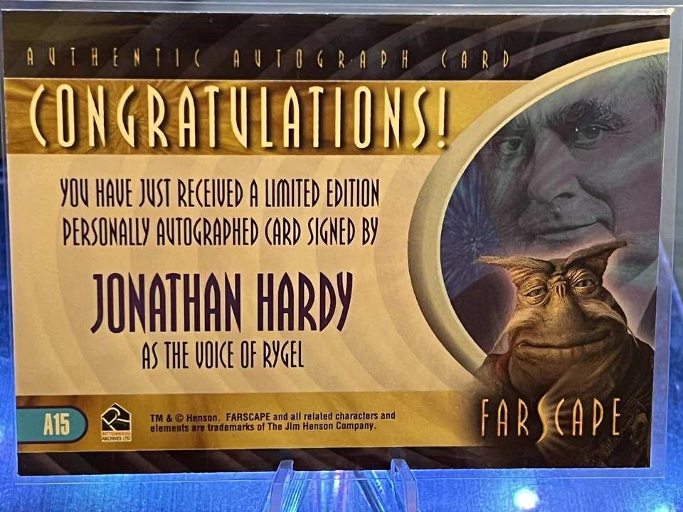 Farscape Jonathan Hardy as " Voice of Rygel" Autograph Card dExclusive - Image 2 of 2