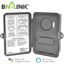 BN-LINK Smart Pool Pump Timer Outdoor Heavy Duty 24Hr WiFi Programmable For Pool