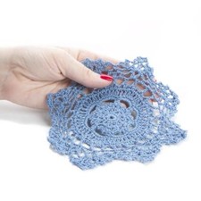 Bulk Set of 12 Light Blue 6" Round Cotton Crocheted Lace Doilies