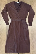 Lovers And Friends Azita Wrap Dress Women’s Size S Chocolate Brown Midi Shimmer