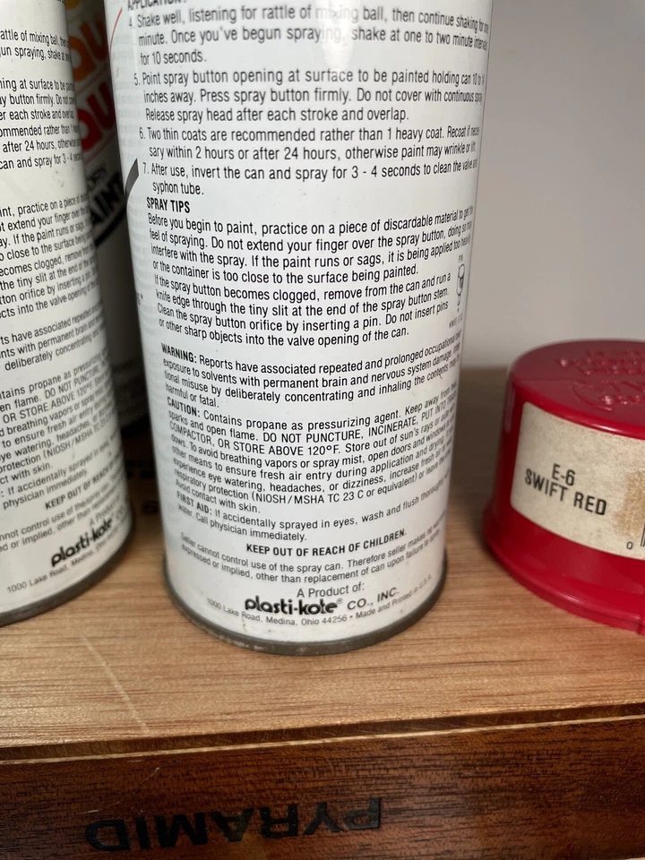 Vintage Easy Way Spray Paint Astro Blue Swift Red 4 cans total - Image 3 of 4