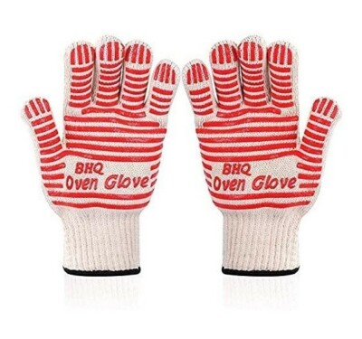 Ofenhandschuhe hitzebeständig, zertifizierte Grillhandschuhe extrem hitzebeständig 250°C