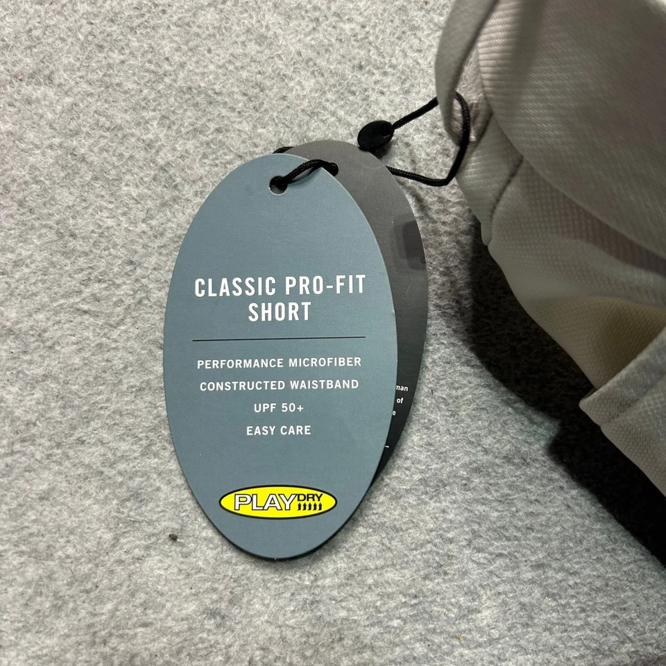 Pantalones Cortos de Golf Greg Norman Para Hombre 40 Beige Plisado 10" Rendimiento Informal Foto 4 de 4