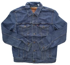 Levi's Strauss Men's Denim Jacket Red Tab Button Down Jean Trucker Coat Cotton 