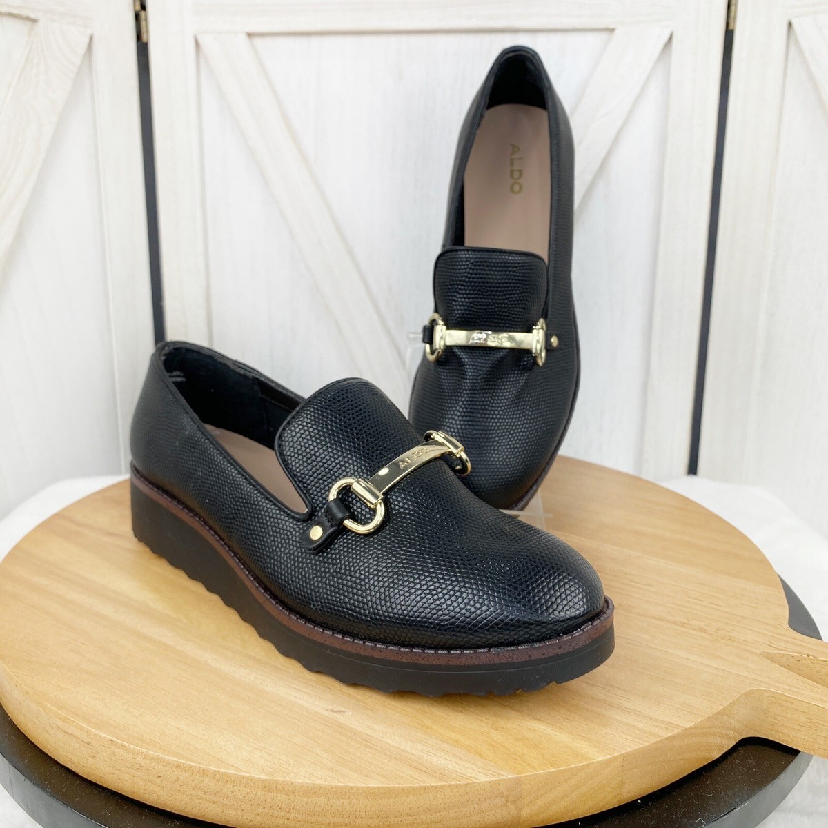 Aldo Black Slip-On Loafers with Horsebit Detail Size 9 Amazon.com | ALDO Men main image 4