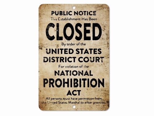 Prohibition Bar Schild - Vintage Retro Pub Reproduktion 12" x 8" Aluminium Metall - Bild 3 von 3