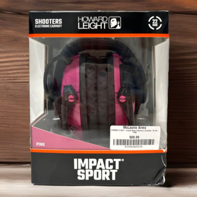 Howard Leight, Impact Sport, Electronic Earmuff, Folding, Pink 22dB New! Sealed!